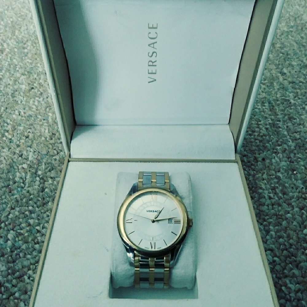Authentic Versace Apollo 2 tone bracelet watch